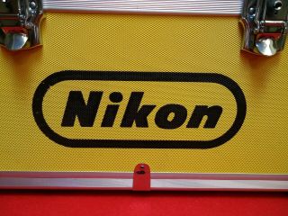 Vintage NIKON Yellow Hard Aluminum Camera Case - Made In Japan - Rare 2