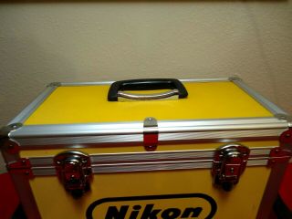 Vintage NIKON Yellow Hard Aluminum Camera Case - Made In Japan - Rare 3