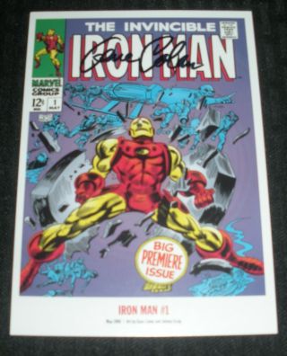 2007 Iron Man 1 4.  25x6 " Postcard Signed By Gene Colan Vf,  8.  5