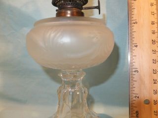 1880 - 1900 Complete frosted Miniature Oil Lamp 2