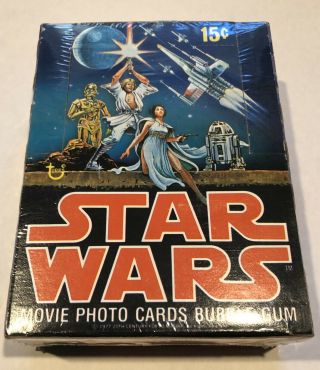 Vintage 1977 Topps Star Wars Trading Cards Series 1 Empty Wax Box