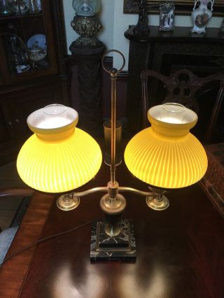 Vintage Electric Dual Student Lamp Maitland Smith?