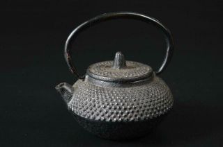 T7408: Japanese Iron Tea Kettle - Shaped Water Pot Suiteki Calligraphy Tool