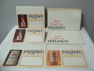 Vintage Falstaff Beer Place Cards 25 - 8 " X 5 " & 13 - 7 " X 5 1/2 "