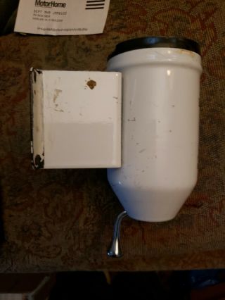 Antique Vintage Porcelain Boraxo Soap Dispenser No Lid 2