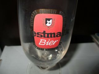 Vintage Westmark Bier Neuhaaren Logo 0.  2 Liter Stemmed Beer Glass Germany