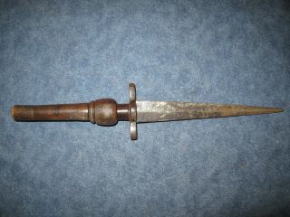 Early British Or Us Plug Bayonet Knife Dagger