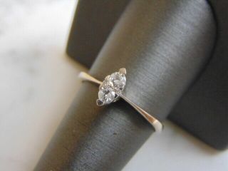 Womens Vintage Estate 14k White Gold Diamond Ring 1.  9g E2978