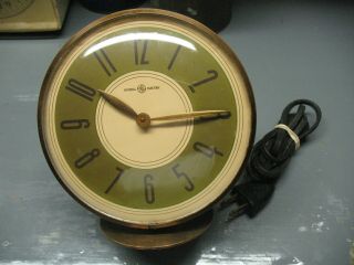 General Electric Clock Model 5h 66 Brass Deco In Order