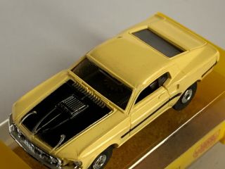 Vintage Aurora Thunderjet 500 1969 Ford Mustang Mach 1 Ho Slot Car Yellow