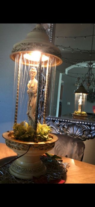 Vintage Table Mineral Oil Rain Lamp Creators Inc Nude Greek Goddess Swag Johnson
