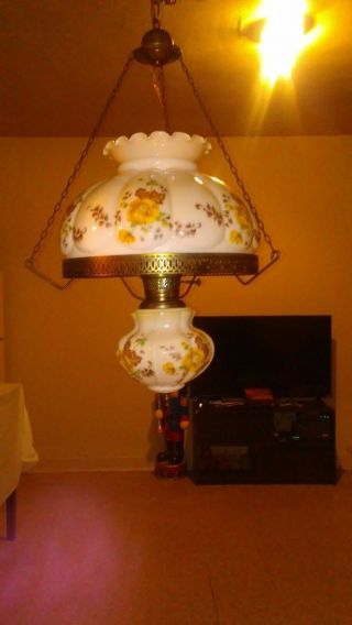Vintage Hurricane 3 way Hanging Swag Lamp - 26 