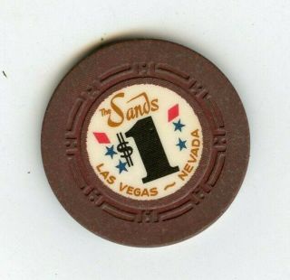 Rare Sands Las Vegas Casino Chip Obsolete Vintage $1 casino chip 2