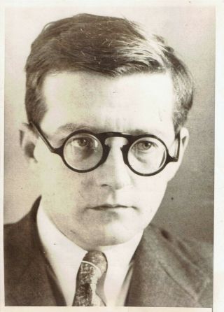 1942 Vintage Photo Composer And Pianist Dmitri Shostakovich Poses For Portrait