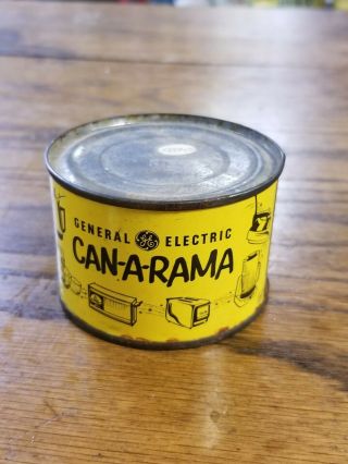 Rare General Electric Ge Can - A - Rama Advertising Prize Tin Mystery Can