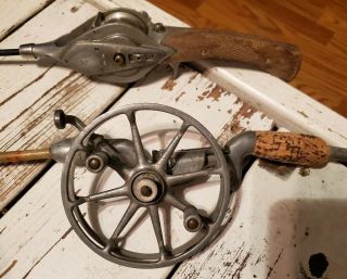 2 Vintage Rods And Reels Hurd Caster And Goite