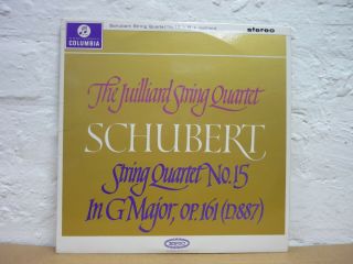 Sax 2535 Schubert String Quartet No15 Julliard Columbia B/s Ed1 Stereo Lp Nm