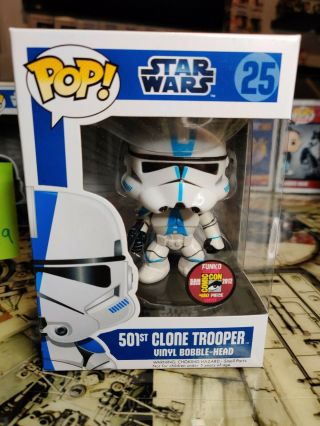 Funko 501st Clone Trooper Pop Vinyl Star Wars 25 Sdcc 2012 Le480 Rare