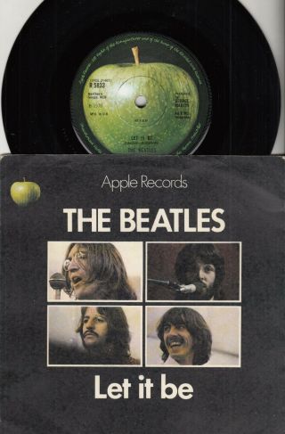 70s The Beatles Let It Be 1970 Uk 7 " Vinyl 45