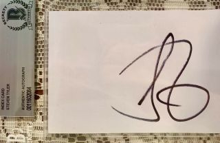 Steven Tyler Vintage Signed Beckett Authentic Index Card Bas Slabbed Aerosmith