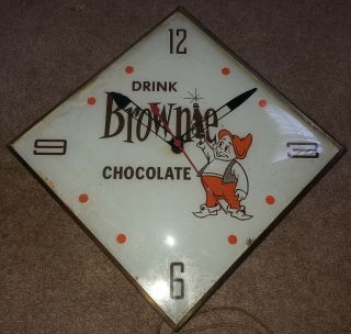 Vintage Pam ”brownie Chocolate” Light Up Clock All