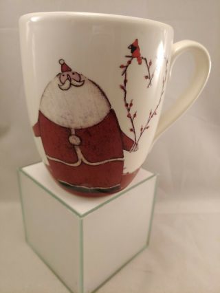 Creative Co - Op Tim Coffey Santa Redbird Love In Your Heart Mug Coffee Cup