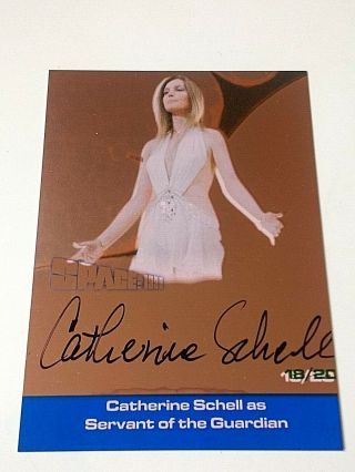 Space 1999 Series 3 Metallik Gold Autograph Card Signed By Catherine Schell