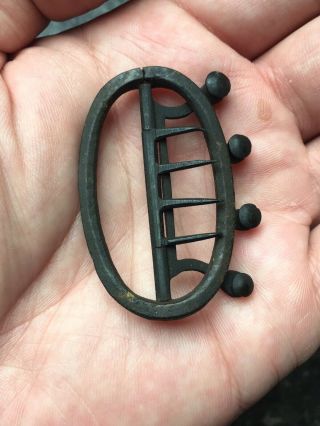 Incredible Revolutionary War Military Officers Neck Stock Buckle - York