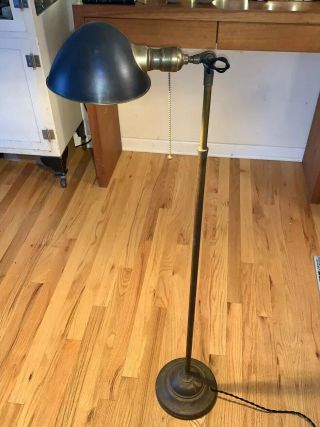 Rare O.  C.  White Lamp Style 10p Brass Oc Industrial Hubbell Shade Bryant Socket