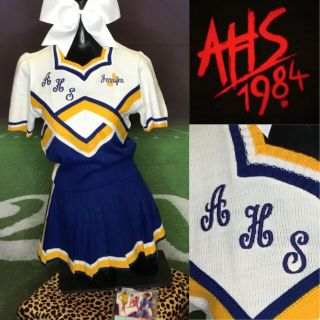 Real Cheerleading Uniform Vintage 80s Ahs Puff Sleeves