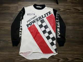 Vintage Powerlite Bmx Motocross Factory Team Racing Jersey - Tagged Boys L