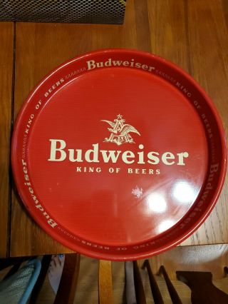 Vintage Budweiser King Of Beers.  Tin Litho Beer Serving Tray