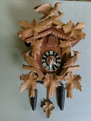 Antique Vintage Large Cuckoo Clock Movement Eduard Herr Sohne G.  M.  Angem Regula