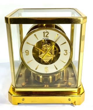 Vintage 1959 Atmos Lecoultre Mantel Clock Perpetual Motion 15 Jewels Not Running