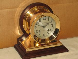 Chelsea Antique Ships Bell Clock Commander Model 4 1/2 In Dial 1914 Red Brass