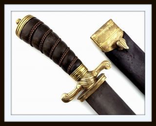 Antique Very Good 18th C.  Hunting Sword Dagger " Cuttoe " From American Revolution