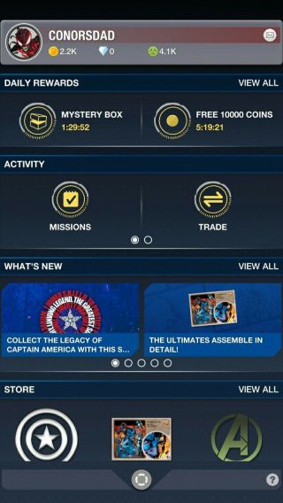 Topps Digital Marvel Collect Account Full Account Conorsdad Black Widow.