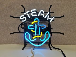 Steam Anchor Beer Logo Bar Man Cave Light Lamp Compact Neon Sign 15 " X 12 1/2 "
