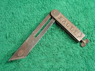 Vintage Eagle 6 " Bevel Metal Square Woodworking Tool Made By Kershaw Bros.  Usa