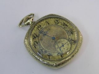 Vintage Waltham Pocket Watch 18k Green Gold Filled 15 Jewels 12 Size 1919 43mm 3