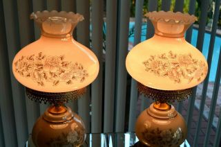Pair Vintage " Gone With The Wind " Parlor Lamps