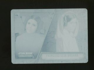 2016 Topps Star Wars Evolution 34 Princess Leia Organa Printing Plate 1/1