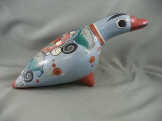 Vintage Tonala Jalisco Mexico Bird Duck Figure Mexican Pottery Folk Art By Nogal