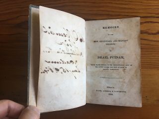 Memoirs Of The Life Adventures And Military Exploits Of Israel Putnam 1839 Book