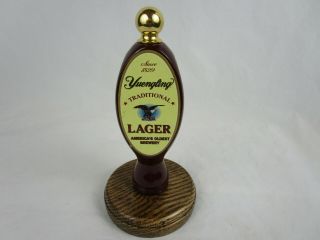 Beer Tap Handle Display Stand Holds 1 Tap Handle 3.  5 Diameter " Solid Oak "