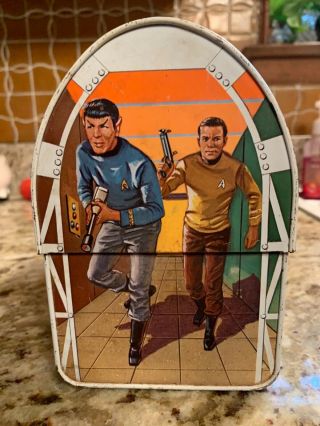 Star Trek 1968 Dome - Top Metal Lunch Box in.  Thermos incl 3