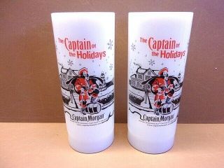 Two (2) Captain Morgan Spiced Rum Captain Of The Holidays 12 Oz.  Plastic Cups
