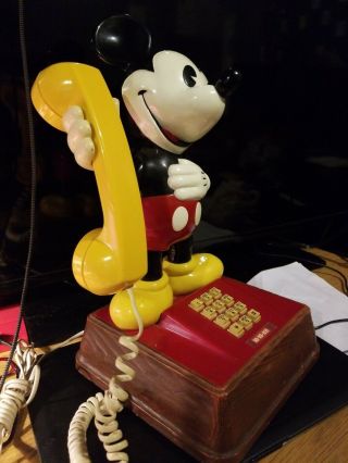Vintage 1970 ' S Walt Disney Mickey Mouse Telephone in Exceptional 2