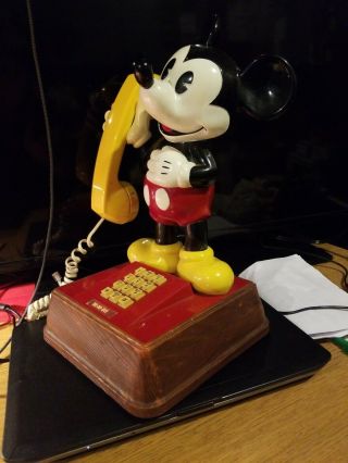 Vintage 1970 ' S Walt Disney Mickey Mouse Telephone in Exceptional 3