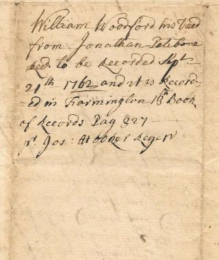 CONNECTICUT REVOLUTIONARY WAR COLONEL JONATHAN PETTIBONE SIGNED DOCUMENT 1762 2